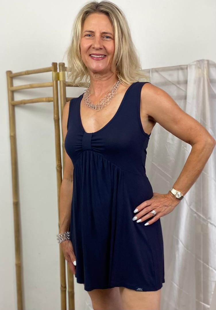 Trägerkleid mit Knoten - 0
