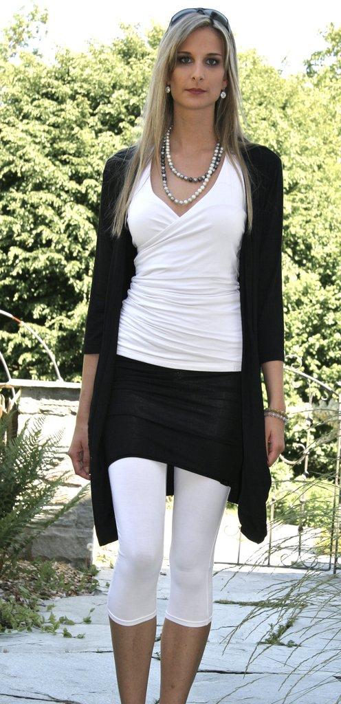 Jacke lang, 3/4 Aermel