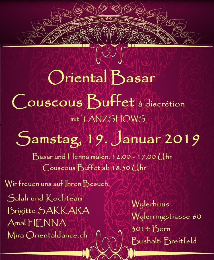 Bazar oriental à Berne - samedi 19 janvier 2019