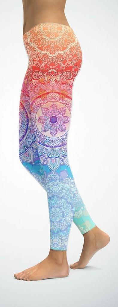 Leggins Mandala Rainbow Pink